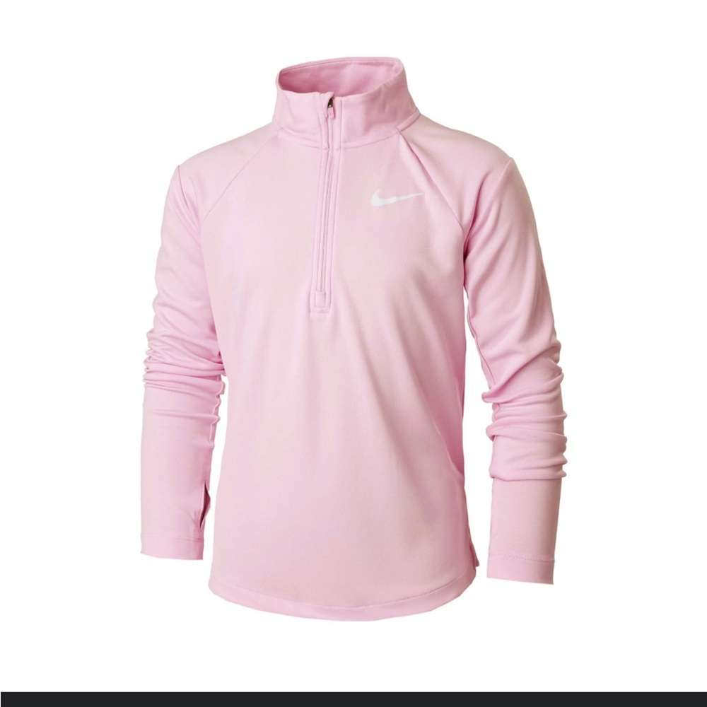 Nike Light Pink Half-Zip Tennis  Top